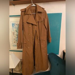 Vintage David Crystal Tan Brown Trench Coat